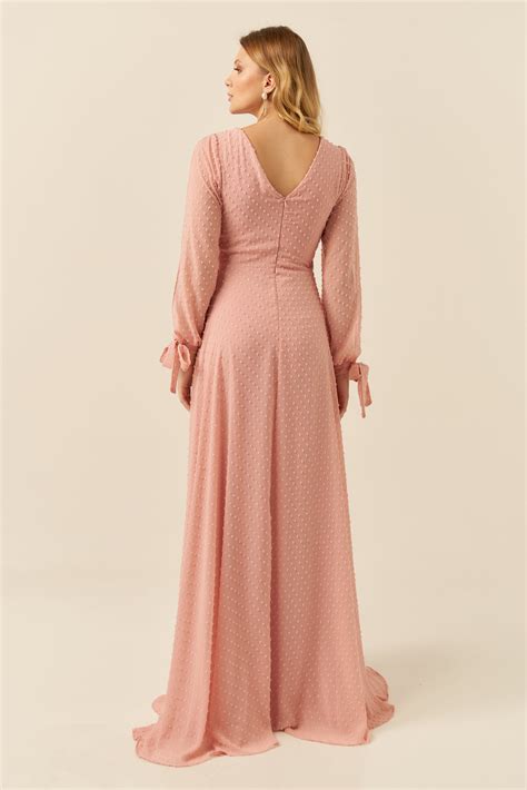 Vestido de festa Vestido de Festa Rosa Longo Heloisa | Ladydress