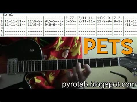 porno  pyros pets guitar lesson  chords tab  solo tutorial