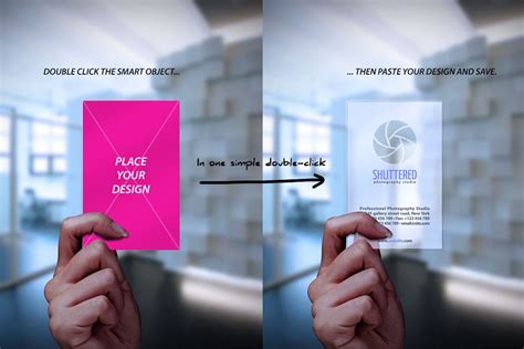 Transparent Business Card Mockup – ID Vision Studio