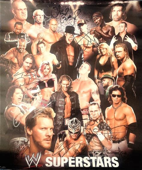 Sold At Auction: Wrestling WWE 19X16 Superstars Poster Signed By WWE ...