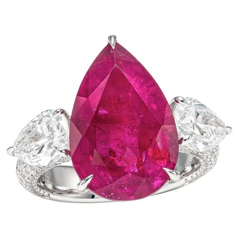 Gubelin Certified 60.09 Carat Burmese Star Ruby Dome Ring in 18k White
