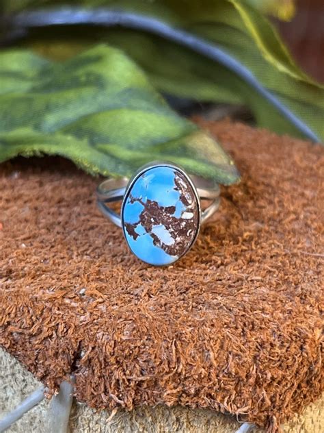 Golden Hills Turquoise Ring Sz. 5 - Native American Turquoise Jewelry