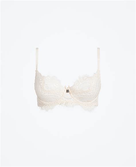 Scalloped lace underwire bra (C cup) Woman, White | TWINSET Milano