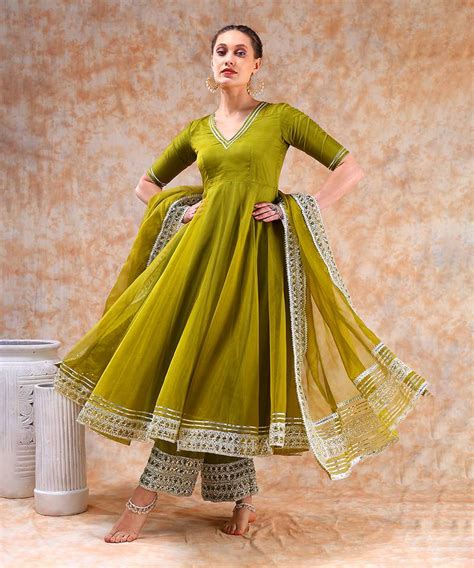 dil kash mehendi green anarkali set pomcha jaipur