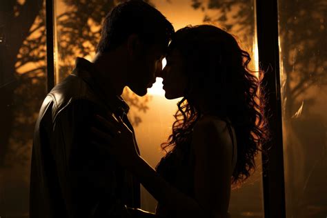 Couple kissing Passionate embrace to show your love and affection