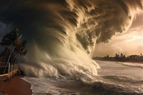 Premium AI Image | Hurricane force stunning storm photography hurricane ...