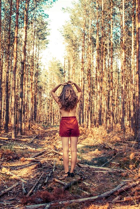Free Images : long hair, beauty, red, woman, model, tree, body, summer