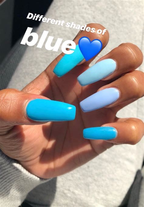 Pin by Erin Peck on ::Nails:: | Shiny nails designs, Blue acrylic nails ...