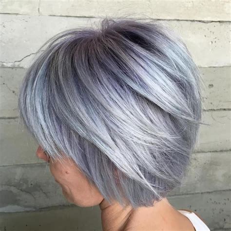 Silver Layered Hair