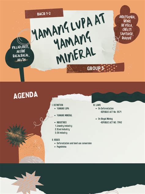 yamang lupa  yamang mineral