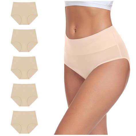 Fnooota Underwear for Women, 100% Cotton High Waist Briefs Panties