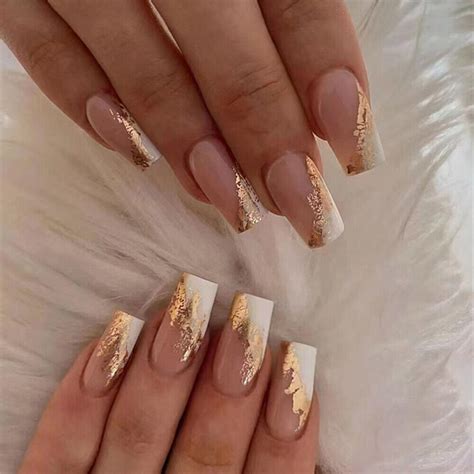 Top 17+ Nail Designs with Gold Foil for 2024 that you can't miss