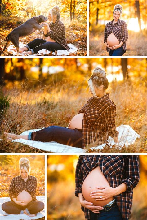 Casual Flannel and Jeans Fall Maternity Shoot | Fall maternity shoot