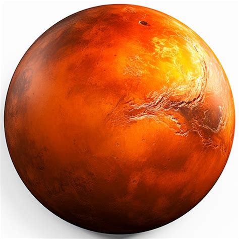 Premium Photo | Mars Red Planet Isolated On White Background