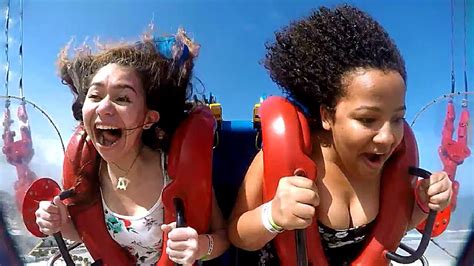 GIRLS | Funny Slingshot Ride Compilation - YouTube