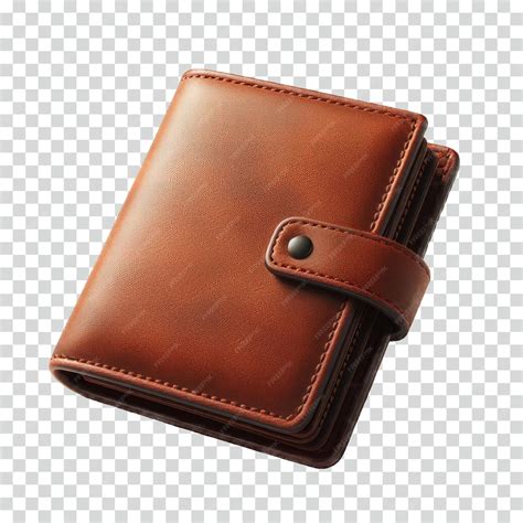 premium psd leather wallet  transparent background
