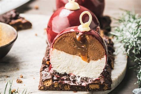 boules de noel chocolat caramel en trompe loeil le lab