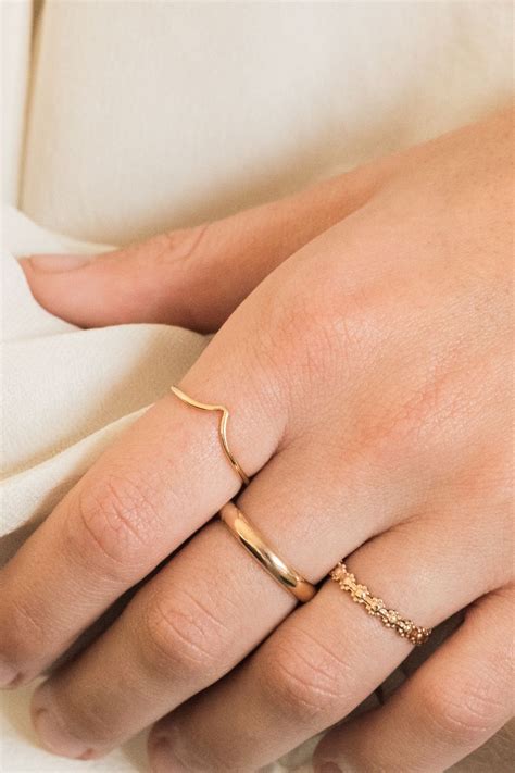 dainty stacking rings simple dainty rings jewelry simple gold