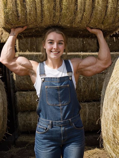 Farmgirl everyday work by MuscleGirlTV on DeviantArt