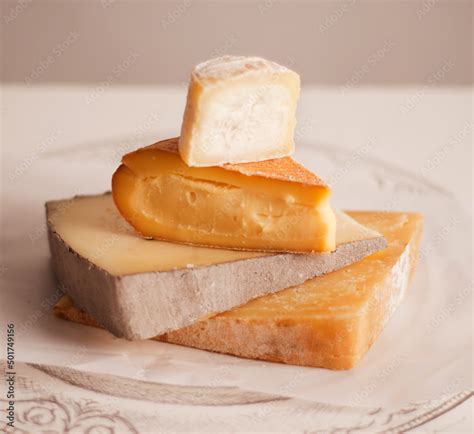 assorted gourmet cheeses stock photo adobe stock