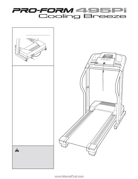 ProForm 495pi Cooling Breeze Treadmill | English Manual