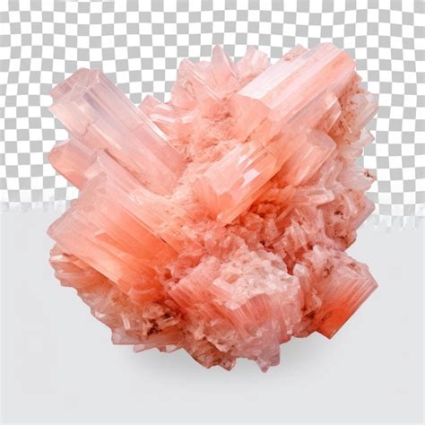 premium psd  pink mineral   white background   transparent