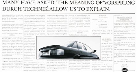 video vorsprung durch technik defined quattroholiccom