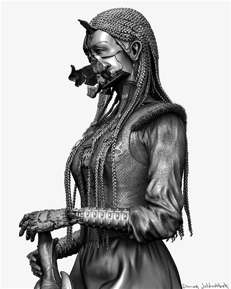 Kyrgyz cybergirl / ZBrush / KeyShot / : 3Dmodeling