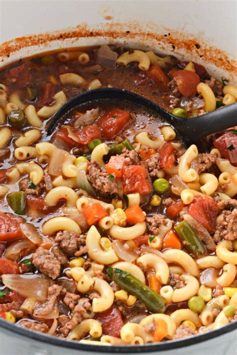 hamburger macaroni soup recipe ready   mins
