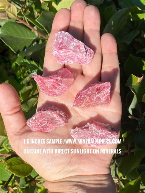 Rhodonite Specimens Natural Color Rhodonite Pink Rhodonite - Etsy