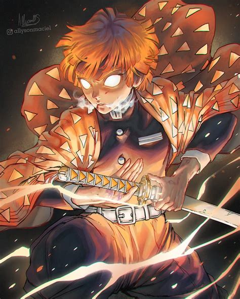 Thunder breathing Zenitsu : r/KimetsuNoYaiba