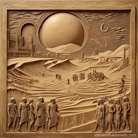 Ancient Civilization Mural from Dune Arrakis | Stable Diffusion Online