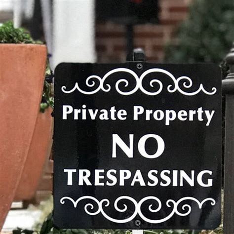 Private Property NO TRESPASSING Metal Yard Sign With Attached - Etsy