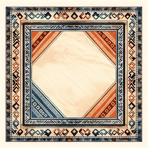 premium photo watercolor  egyptian coptic rug coptic cross pattern