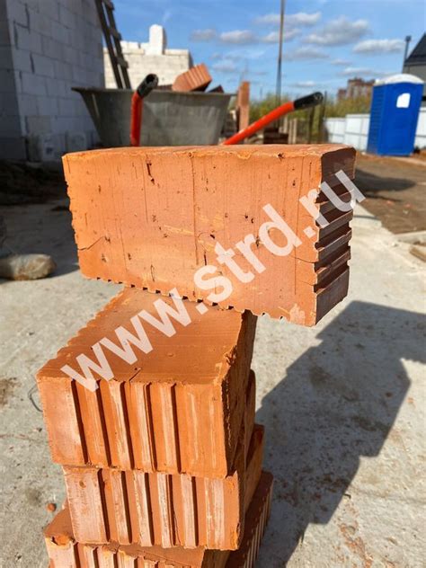 Кирпич строительный полнотелый Красный рифленый 250*120*65мм М150кг/см2 ...