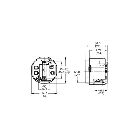 LH0248 Vossloh 107864 CFL 4-pin 18w and 75w* lampholder