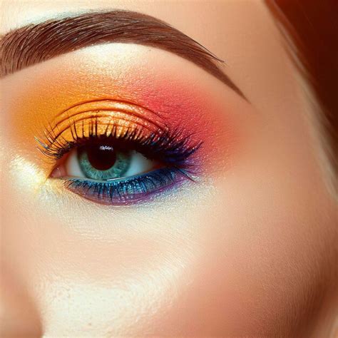 Premium AI Image | Bright eye makeup looks