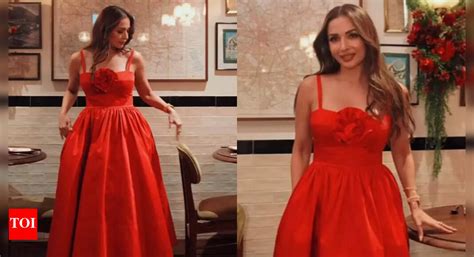 malaika aroras stunning red dress   fashion masterclass