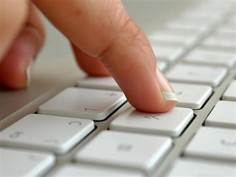 premium photo person pressing button  keyboard