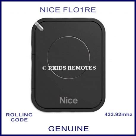Nice FLO1RE black 1 button rolling code swing sliding gate remote