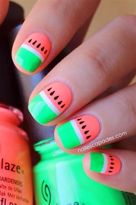70 Vivid Summer Nail Art Designs and Colors 2017