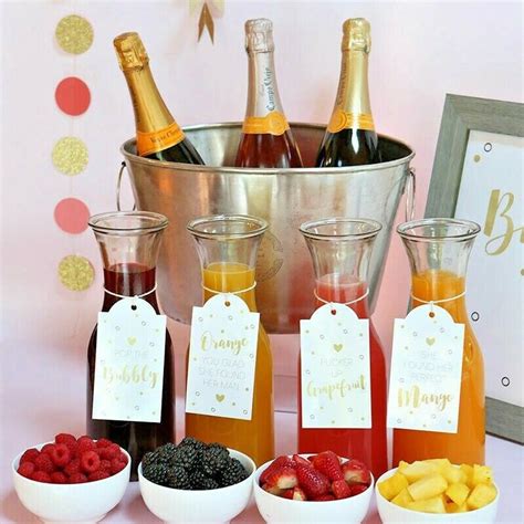 Champagne Mimosa Bar Brunch 10-Piece Sign Kit Classic Design | Etsy