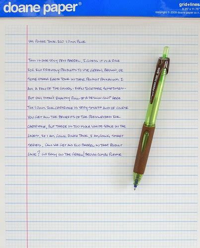 Uni Power Tank Eco 1.0 mm Blue Review — The Pen Addict