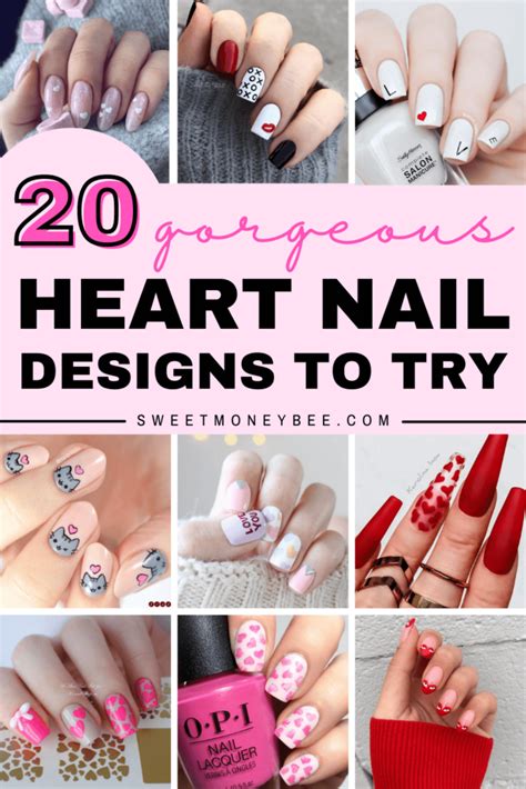35 Romantic Heart Nails Trending in 2025 - Sweet Money Bee