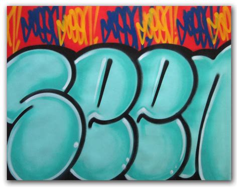 GRAFFITI ARTIST SEEN - "Bubble w/Tags 2 - Painting | DirtyPilot