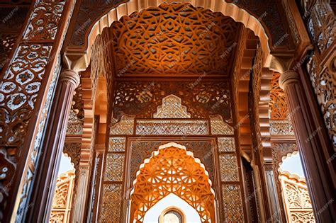 Premium Photo | Inside interior of The mosque is an excellent example ...