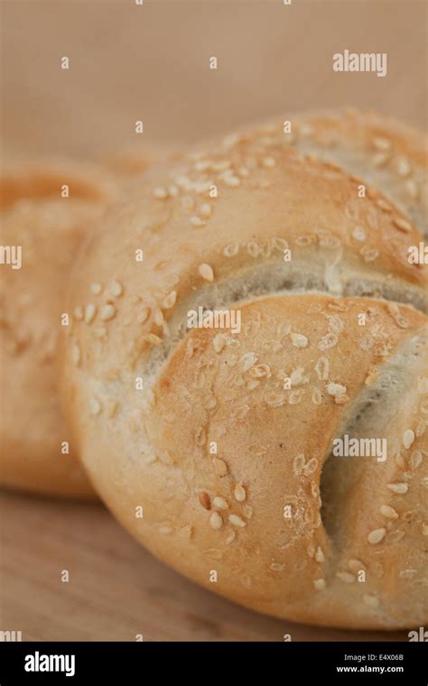 close  kaiser roll stock photo alamy