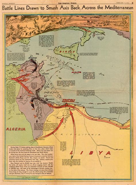 (WWII - Africa, Mediterranean) Battle Lines Drawn to Smash Axis Back A
