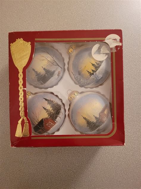 Vintage Hand Painted Christmas Ornaments - Etsy