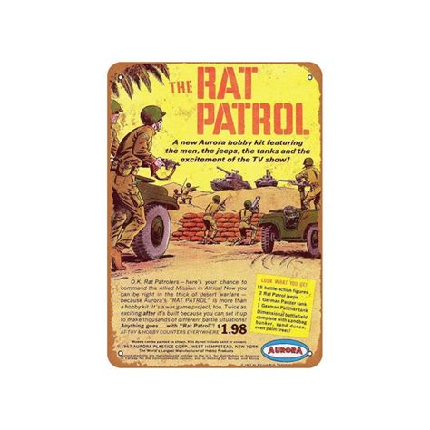 1967 Rat Patrol Battle Action Figures Vintage Look Metal Sign | Etsy